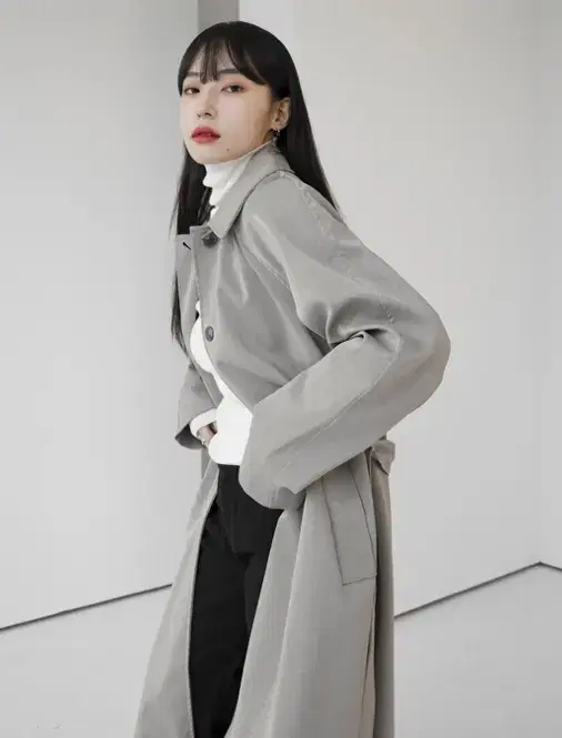 디오어 롱 트렌치 코트 Glossy long trench